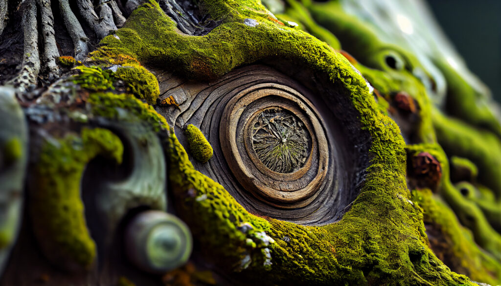 natural beauty in macro spiral leaf patterns generated by ai