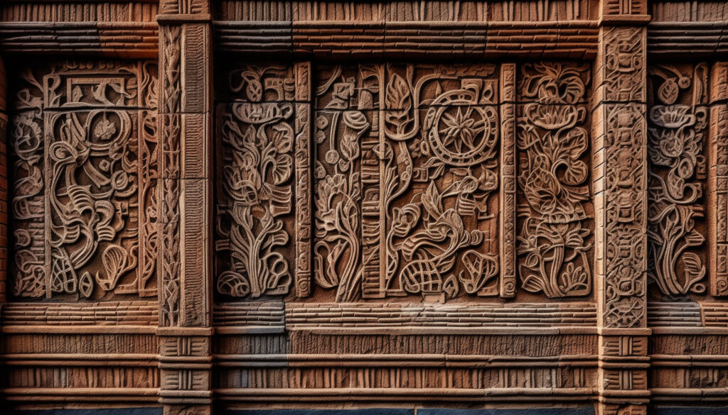 ornate ancient door symbolizes rich cultural history generated by ai